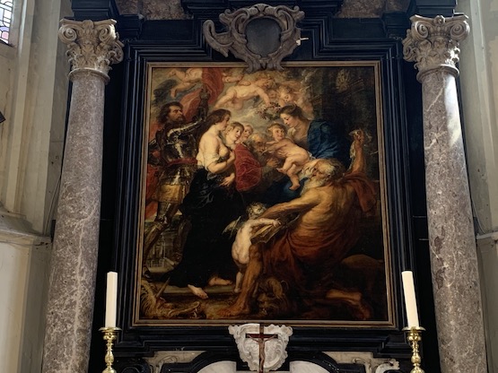 アントワープ　聖母子　聖人　ルーベンス